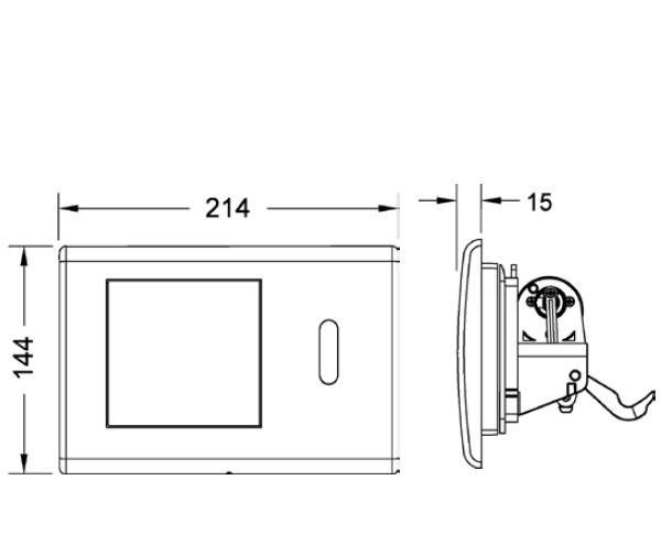 Кнопка смыва - Tece, Teceplanus, 23.5x50x116 см, 9240350
