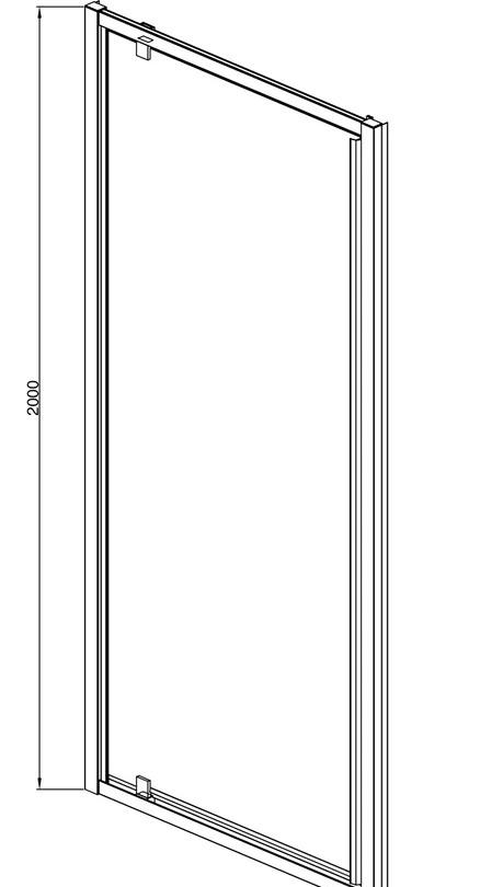 Душевая дверь - Aquatek, без коллекции, 80x200 см, AQNAA6211-80