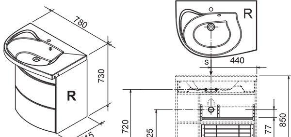 Ravak Rosa, Тумба для раковины, X000000162