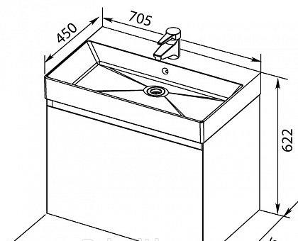 Aquanet Йорк, Тумба для раковины, 00202093
