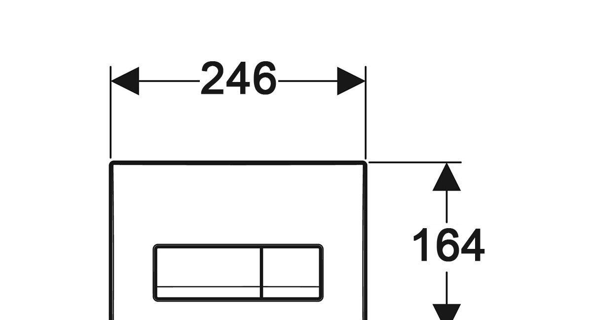 Кнопка смыва - Geberit, Delta 50, 2.6x24.6x16.4 см, 115.119.14.1