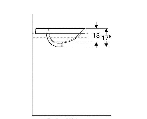 Geberit Variform, Раковина, 500.704.01.2