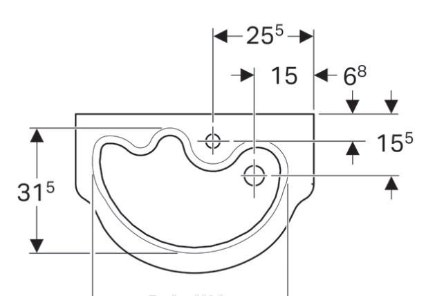 Geberit Bambini, Раковина, 326060000