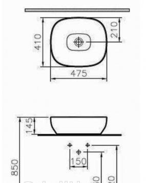 Vitra Outline, Раковина, 5994B403-0016