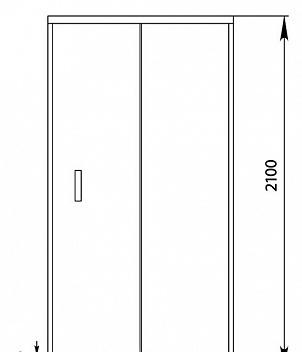 Душевая дверь - Aquanet, Alfa, 120x210 см, NAA6121 120