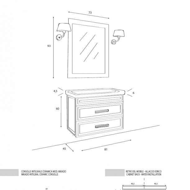 Cezares Trend Moderno, Раковина, TR81/CR.BiaExCh