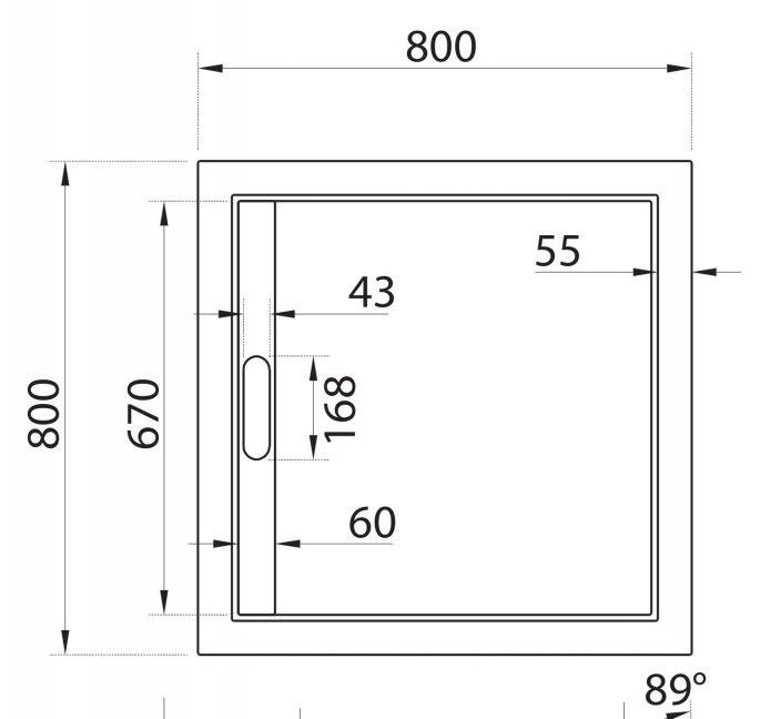 Душевой поддон - Cezares, без коллекции, 80x80x15 см, TRAY-AS-A-80-30-W