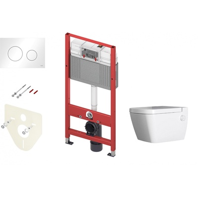 Tece Loop, Унитаз подвесной с инсталляцией и кнопкой, K440920.WC2