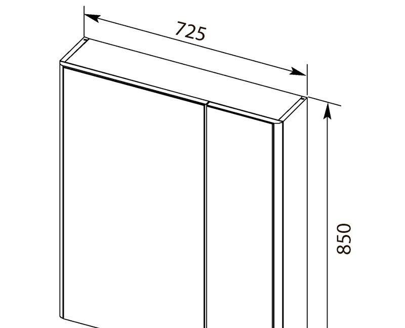 Aquanet Орлеан, Шкаф-зеркало, 158080