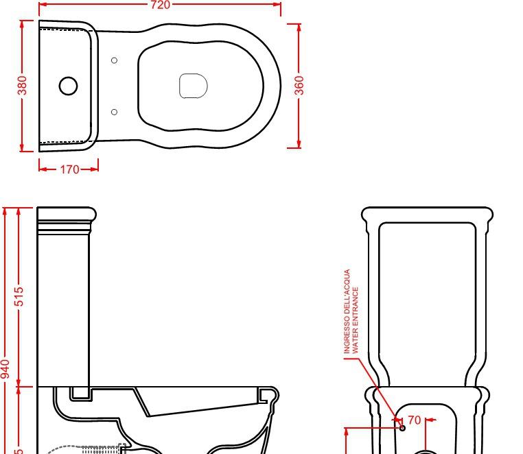ArtCeram Hermitage, Унитаз компакт, HEV006 01 00