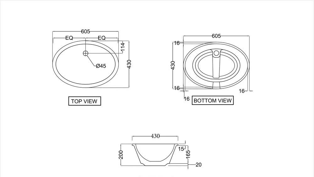 Раковина - Jaquar, без коллекции, 59x42x19.5 см, CNS-WHT-705