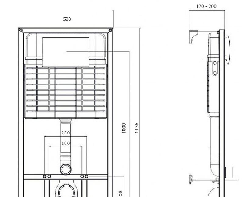Инсталляция для унитаза - Bettoserb, Sava Fix Slim, 20x52x113.6 см, 00312919 / SET40006470