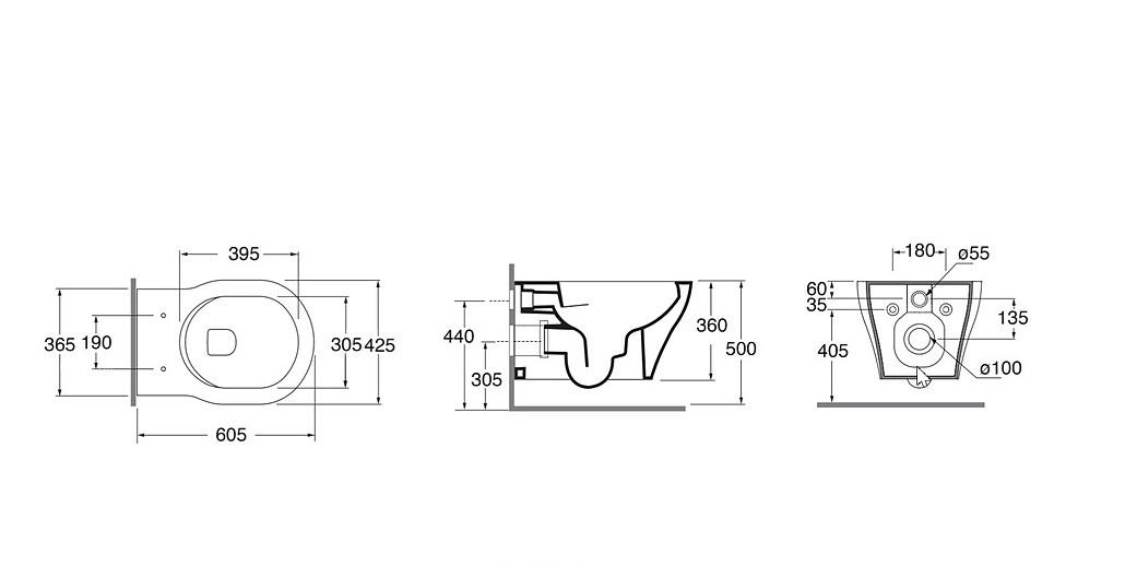 Azzurra XL, Унитаз подвесной, XLVKSPE00000BI/(XL100/SOSK)