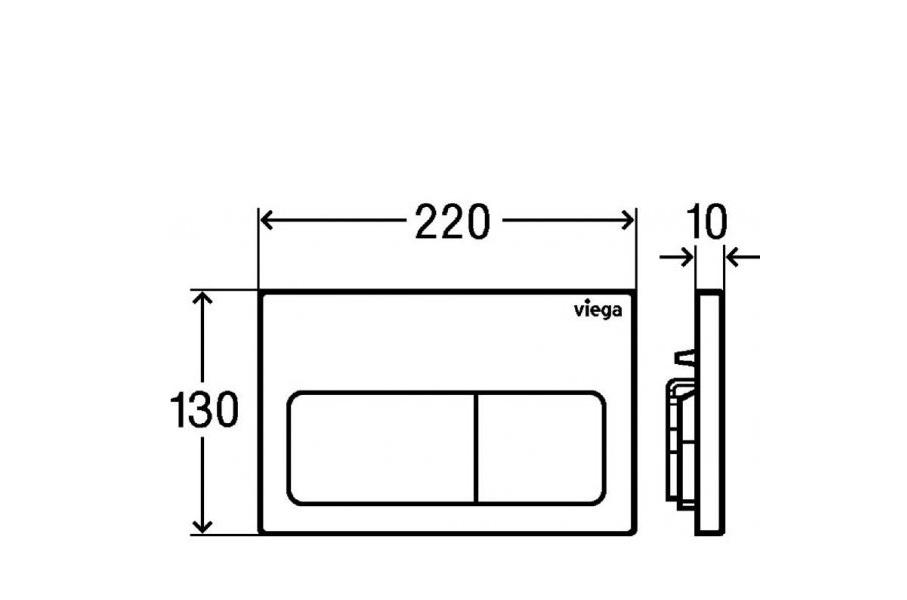 Кнопка смыва - Viega, Visign for Life 5, 1x22x13 см, 773731