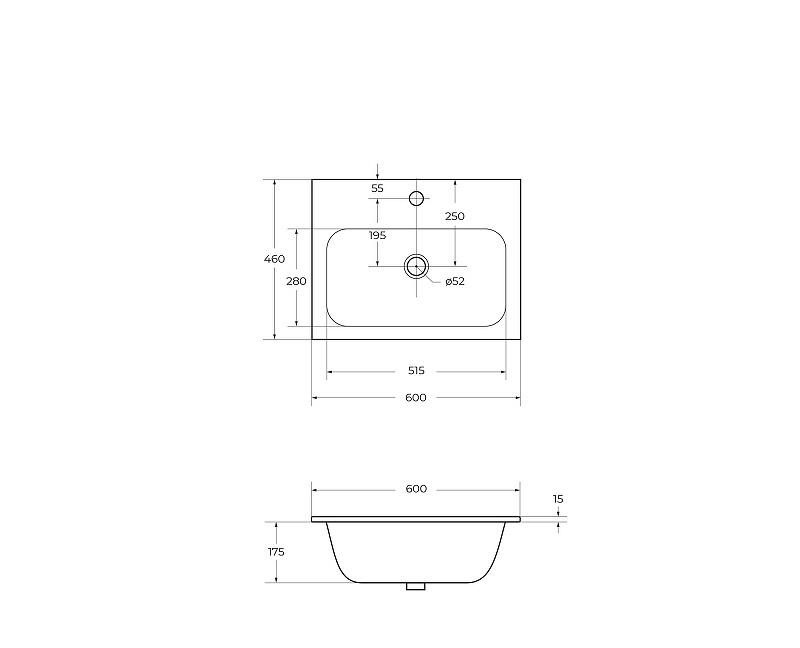 Cezares Duet, Раковина, CZR-NAT-60-LVB