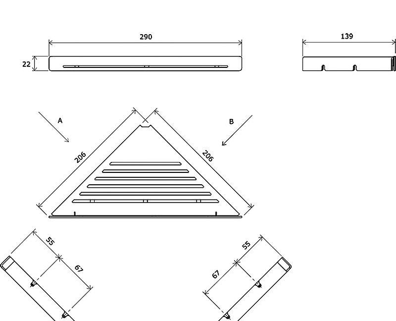 Ravak Slim, Полка, X07P578