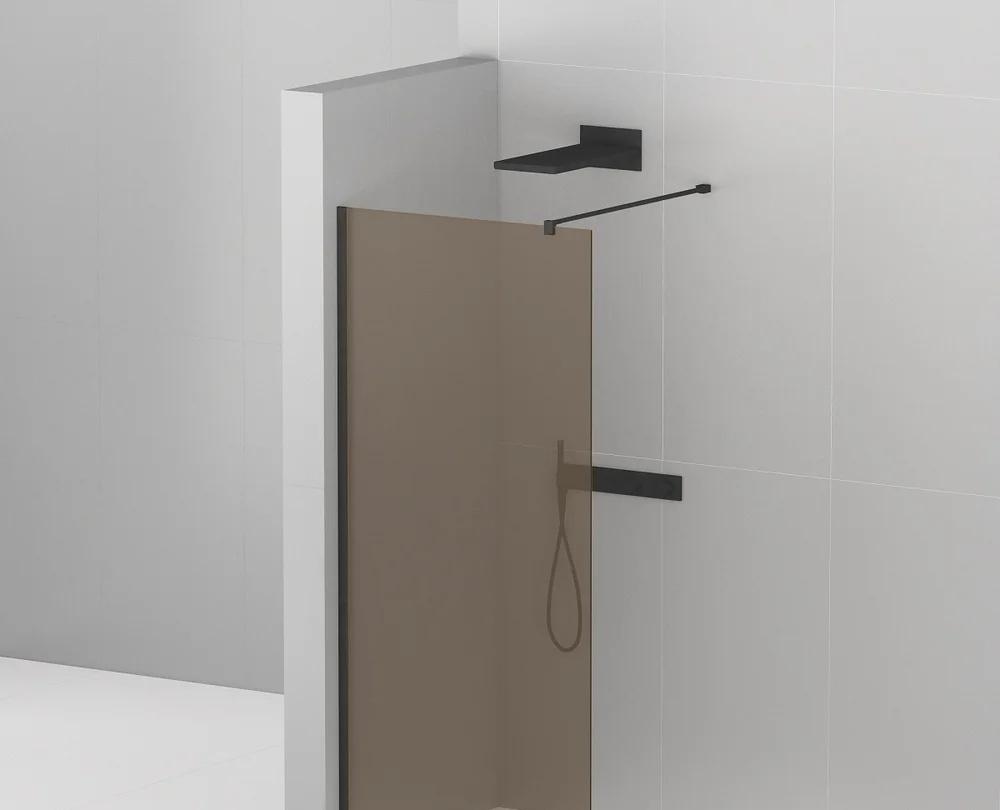 Душевая перегородка - Cezares, Liberta, 110x195 см, L-1-110-120-BR-NERO / LIBERTA-L-1-110-120-BR-NERO