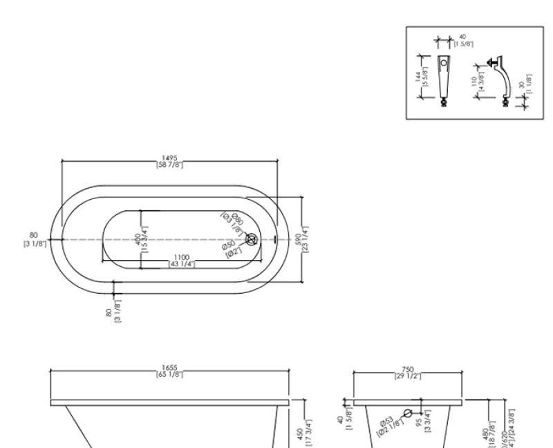 Diwo Суздаль, Чугунная ванна, BAYSWATER16