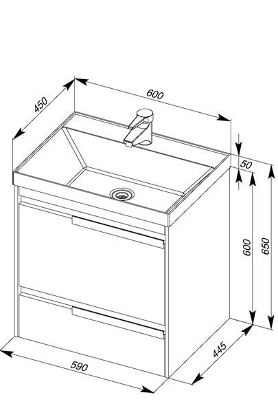 Cezares Molveno, Тумба для раковины, MOLVENO 46-80-2C-SO-BET