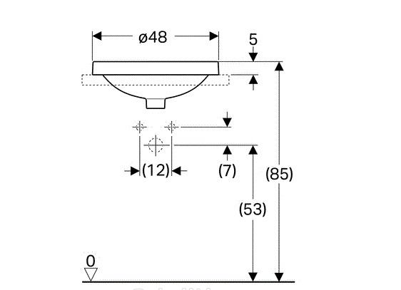 Geberit Variform, Раковина, 500.704.01.2