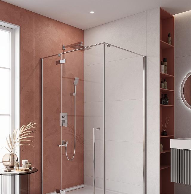 Душевой уголок - Cezares, Liner, 90x120x195 см, LINER-AH-1-120/90-C-Cr-L