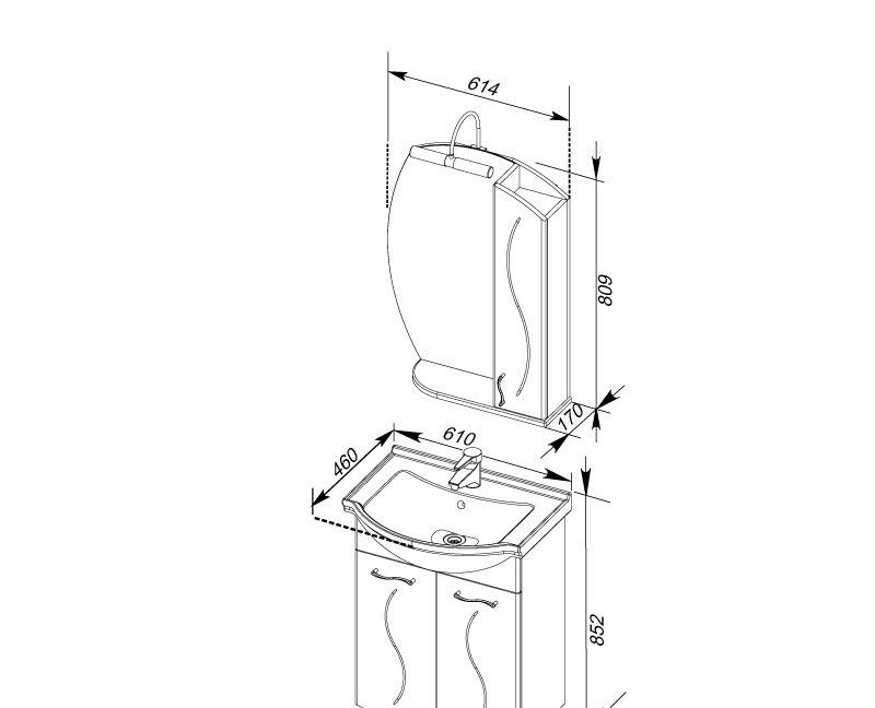 Aquanet Стайл, Комплект (гарнитур), 00179495