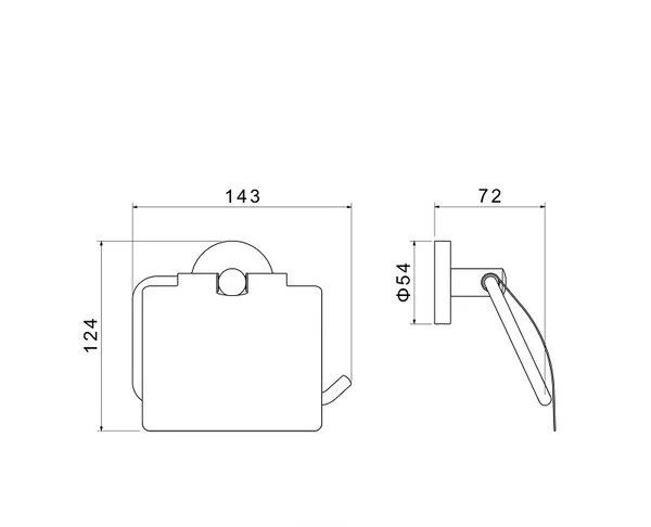 Aquatek Оберон, Держатель туалетной бумаги, AQ4209MB