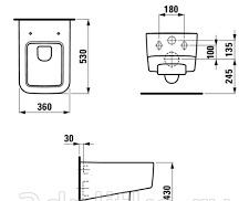Laufen Pro S, Унитаз подвесной, 8.2096.2.400.000.1