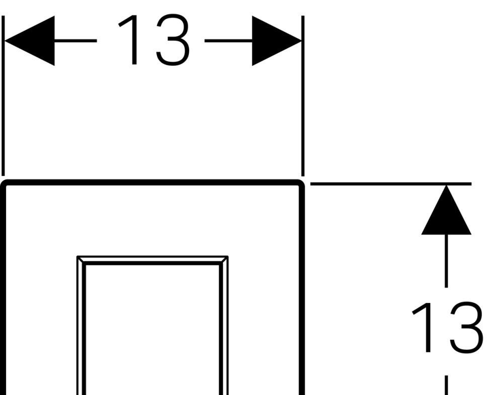 Кнопка смыва - Geberit, Sigma, 13x13 см, 116.027.KJ.1