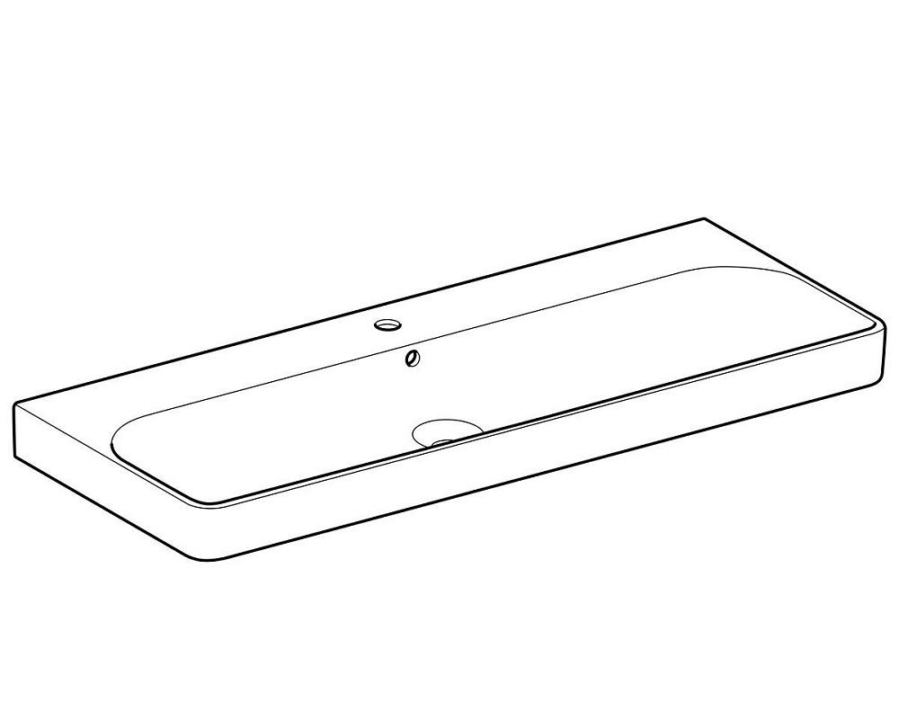 Geberit Smyle Square, Раковина, 500.226.01.1