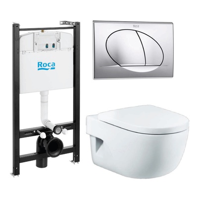 Roca Meridian, Унитаз подвесной с инсталляцией и кнопкой, 893104110