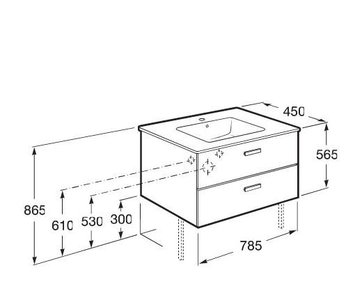 Roca Victoria Nord, Тумба для раковины, ZRU9000027