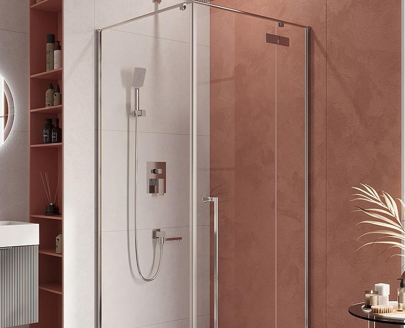 Душевой уголок - Cezares, Liner, 90x90x195 см, LINER-A-1-90-C-Cr-R