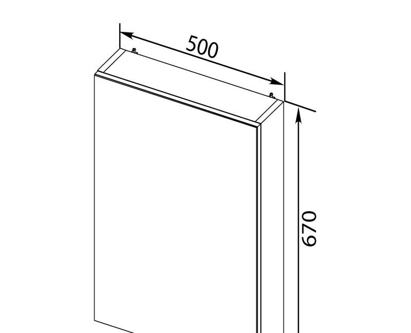 Aquanet Порто, Шкаф-зеркало, 00195726