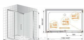 Боковая стенка - Cezares, Slider, 100x195 см, SLIDER-100-FIX-C-Cr