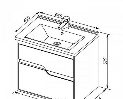 Aquanet Йорк, Тумба с раковиной, 9065-KL
