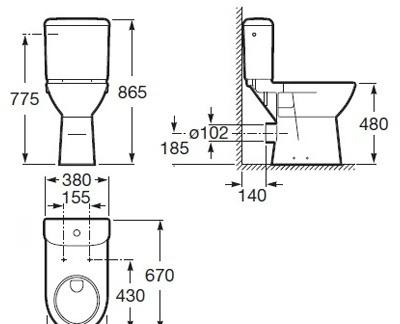 Roca Access, Унитаз компакт, 342236000