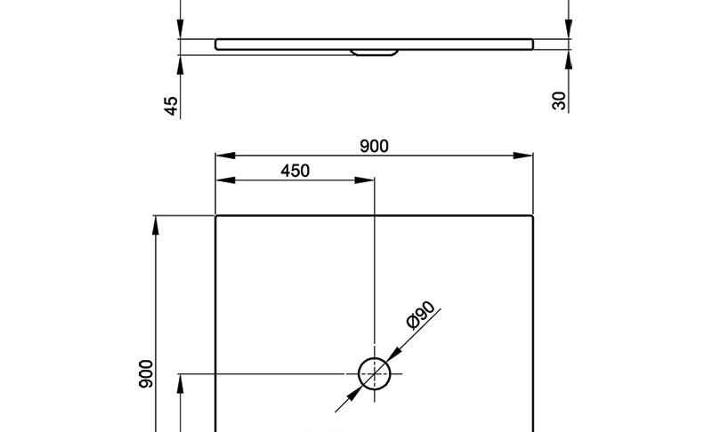 Душевой поддон - Bette, BetteFloor, 90x90x4.5 см, 5931-000 AS