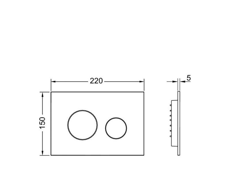 Кнопка смыва - Tece, TECEloop 2.0, 0.5x22x15 см, 9240920