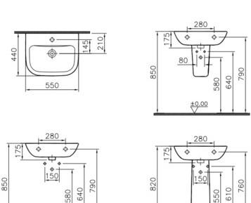 Vitra S20, Раковина, 5502B003-0001