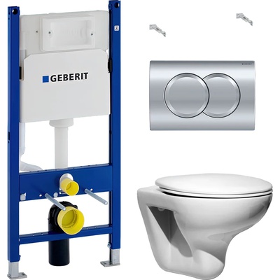 Geberit без коллекции, Унитаз подвесной с инсталляцией и кнопкой, 2471.6.000.000.1