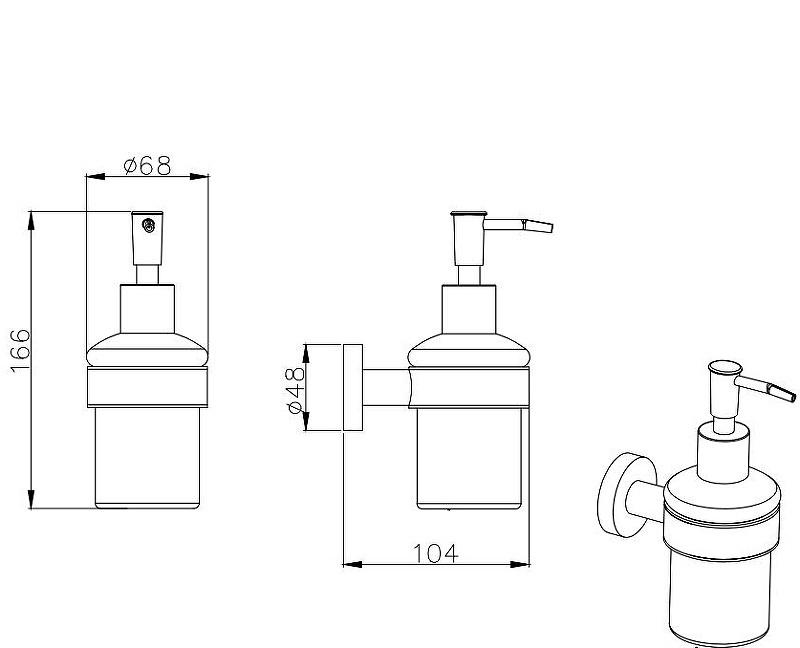 Aquatek Вега, Дозатор для жидкого мыла, AQ4005MB