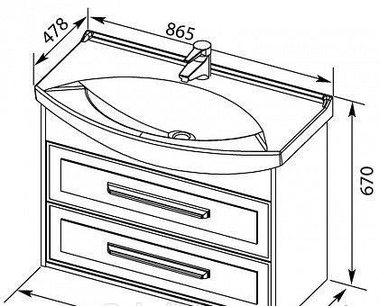 Aquanet Остин, Тумба для раковины, 00201724
