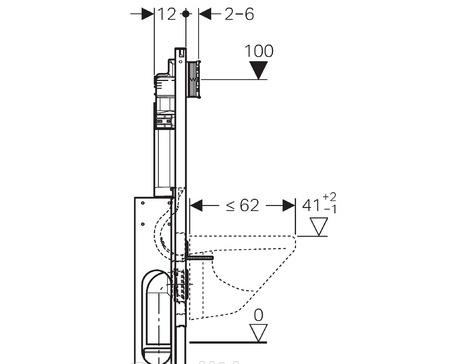 Инсталляция для унитаза - Geberit, Duofix UP320, 12x50x112 см, 111.380.00.5
