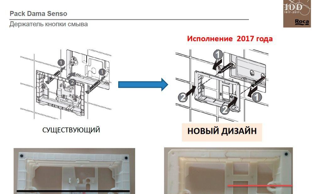 Roca Meridian, Унитаз подвесной с инсталляцией и кнопкой, 893104110