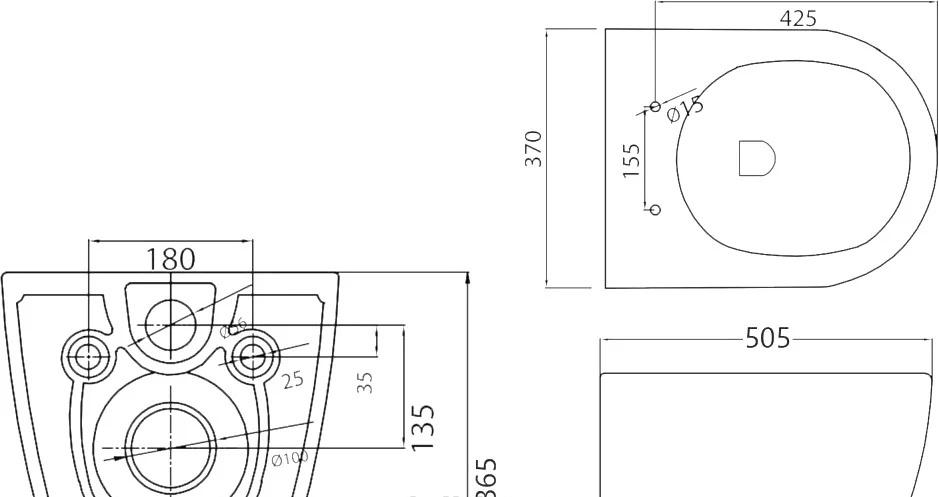Cezares Stylus, Унитаз подвесной с инсталляцией и кнопкой, CZR-513-TH-R/CZR2316SC/BB026/BB051CR