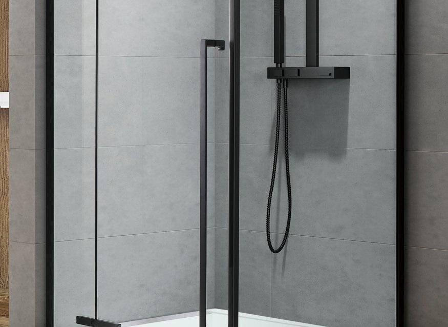 Душевой уголок - Aquanet, Ideal, 89x139x200 см, AE-AXC94MB-S-B / 00243635