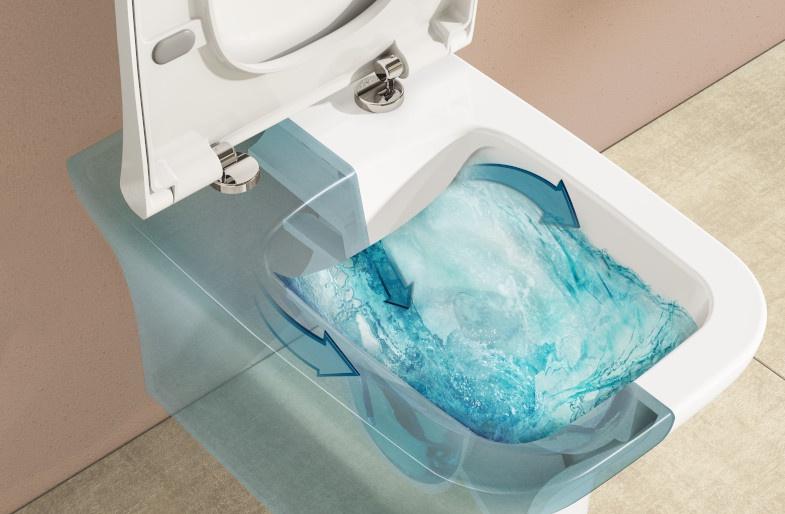 Vitra Zentrum Square, Унитаз подвесной с инсталляцией и кнопкой, 9875B003-7201