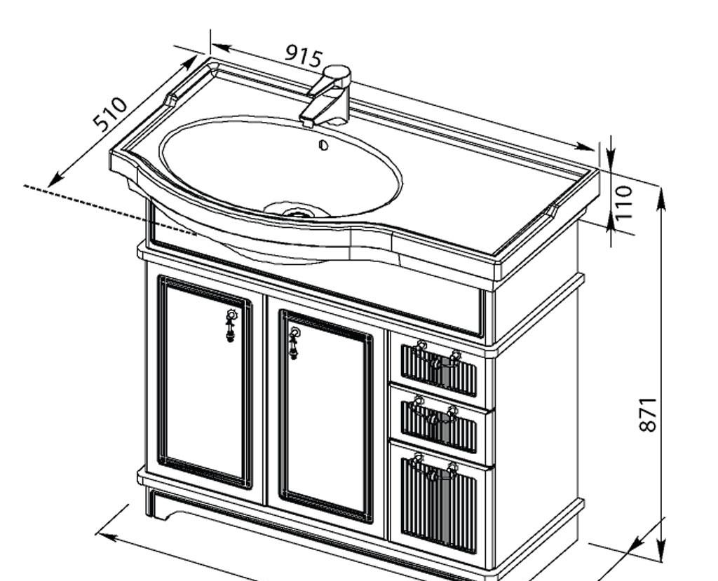 Aquanet Shenxin, Мебельная раковина, 00176323