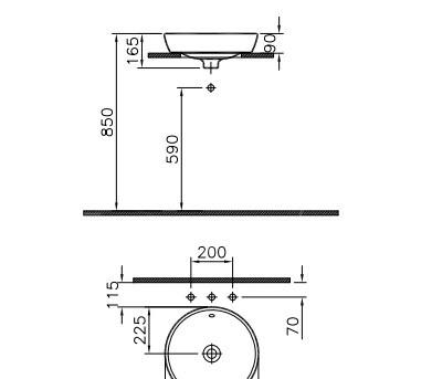Vitra Metropole, Раковина, 5940B003-0012